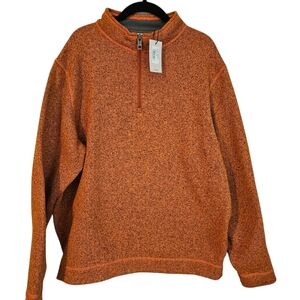 NWT Peter Millar Crown Comfort Pullover Fleece Squash Quarter-Zip Sweater L